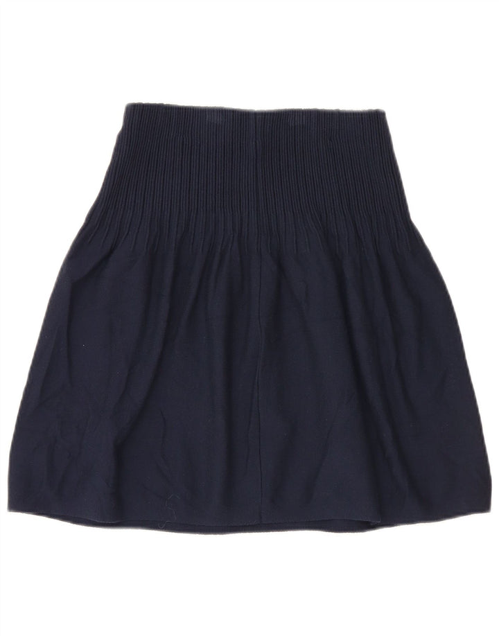 Massimo Dutti Женская трикотажная юбка-трапеция, маленькая W26 Темно-синяя вискоза