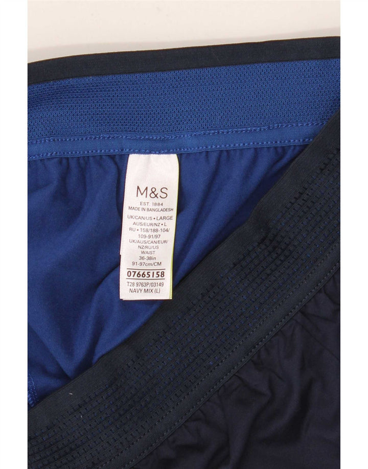 Мужские спортивные шорты Marks & Spencer, большие темно-синие, полиэстер