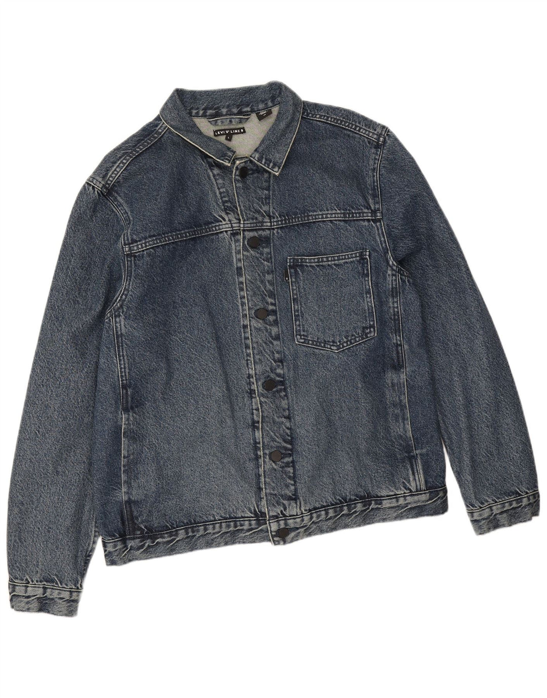 Мужская джинсовая куртка Levi's UK 40, большая, темно-синяя, хлопок