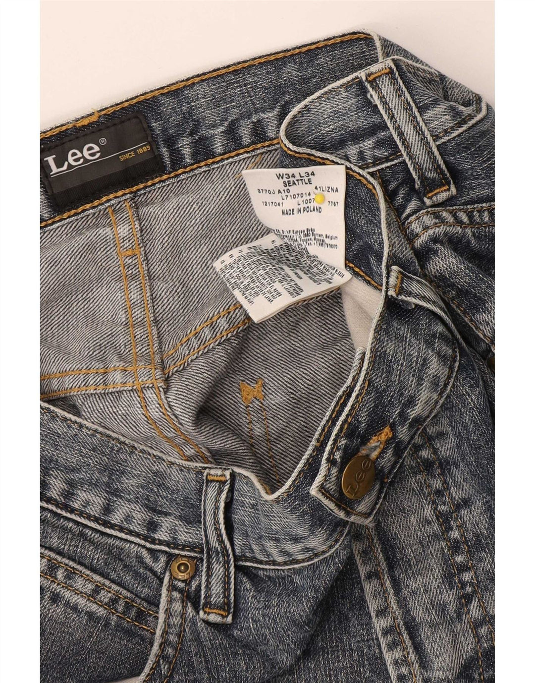 Мужские прямые джинсы Lee W34 L34 синие, хлопок