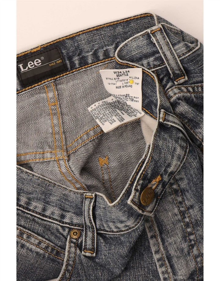 Мужские прямые джинсы Lee W34 L34 синие, хлопок