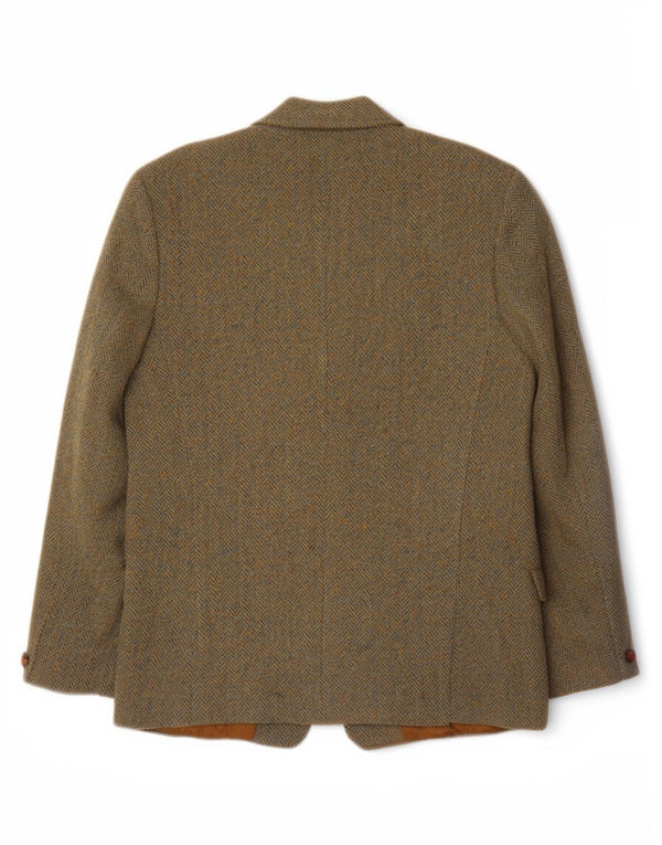 Мужские кроссовки Dunn &Co Harris Tweed UK 40, большие коричневые, классические, с узором «елочка» из шерсти