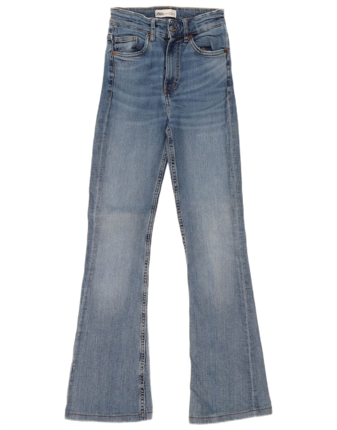 Женские расклешенные джинсы Zara EU 34 2XS W24 L31 синие