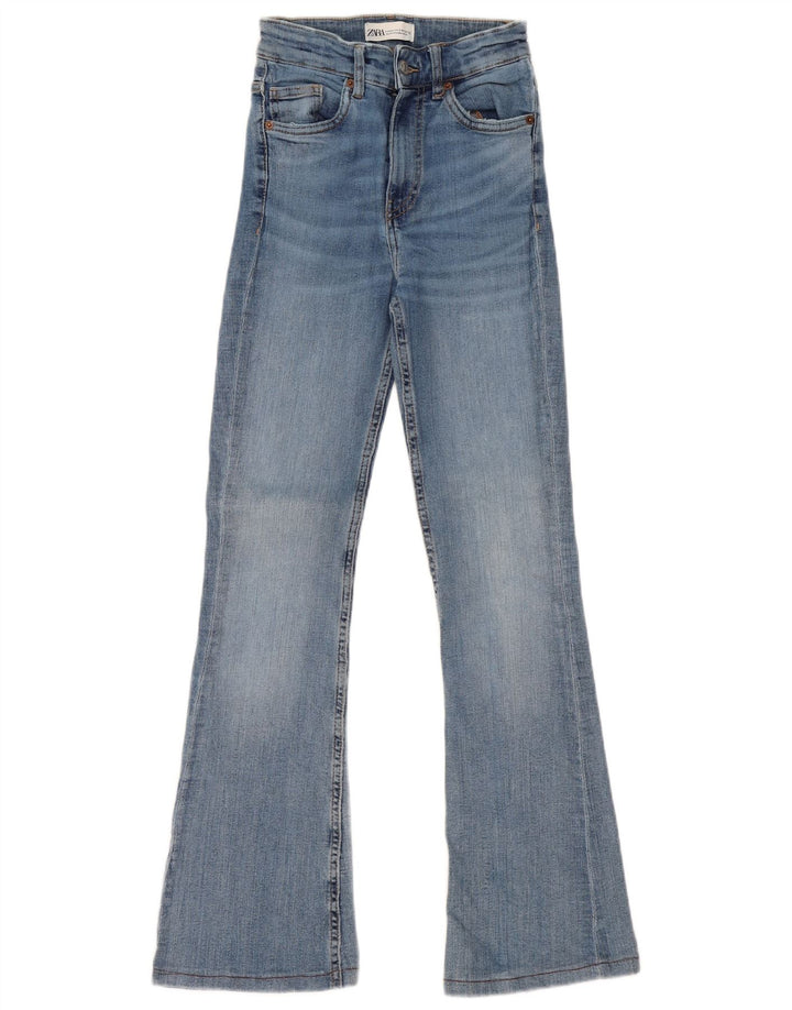 Женские расклешенные джинсы Zara EU 34 2XS W24 L31 синие