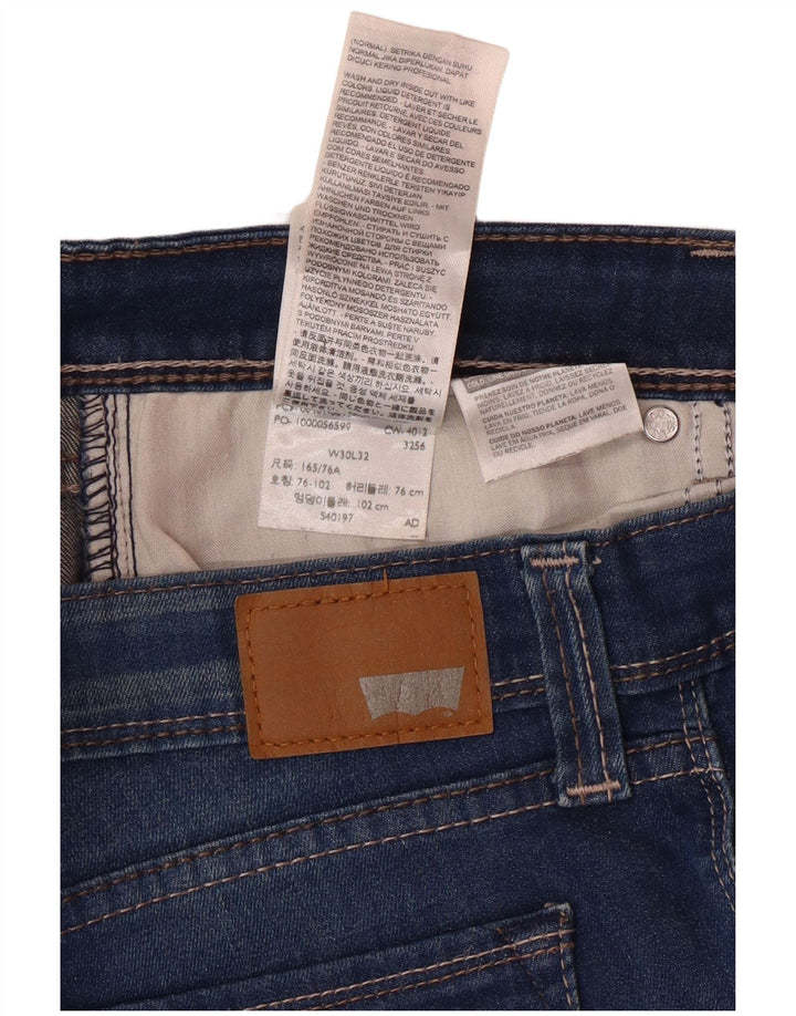 Женские джинсы скинни с низкой талией LEVI'S Demi Curve W30 L32, синий хлопок
