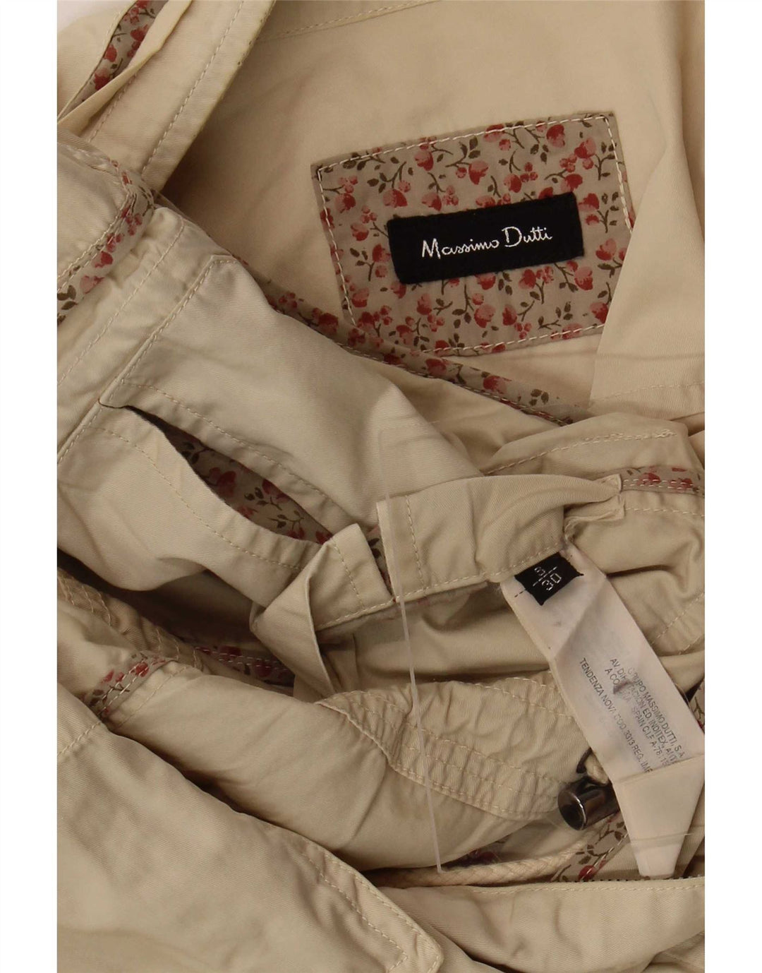 Женская куртка Massimo Dutti UK 10, маленькая, бежевый, хлопок