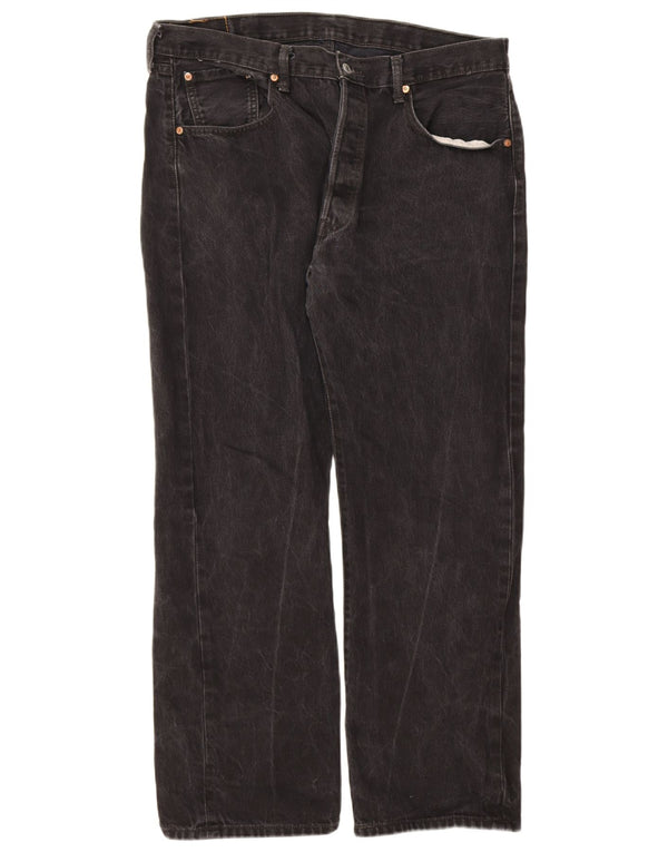Мужские прямые джинсы Levi's 501 W38 L30, черный хлопок