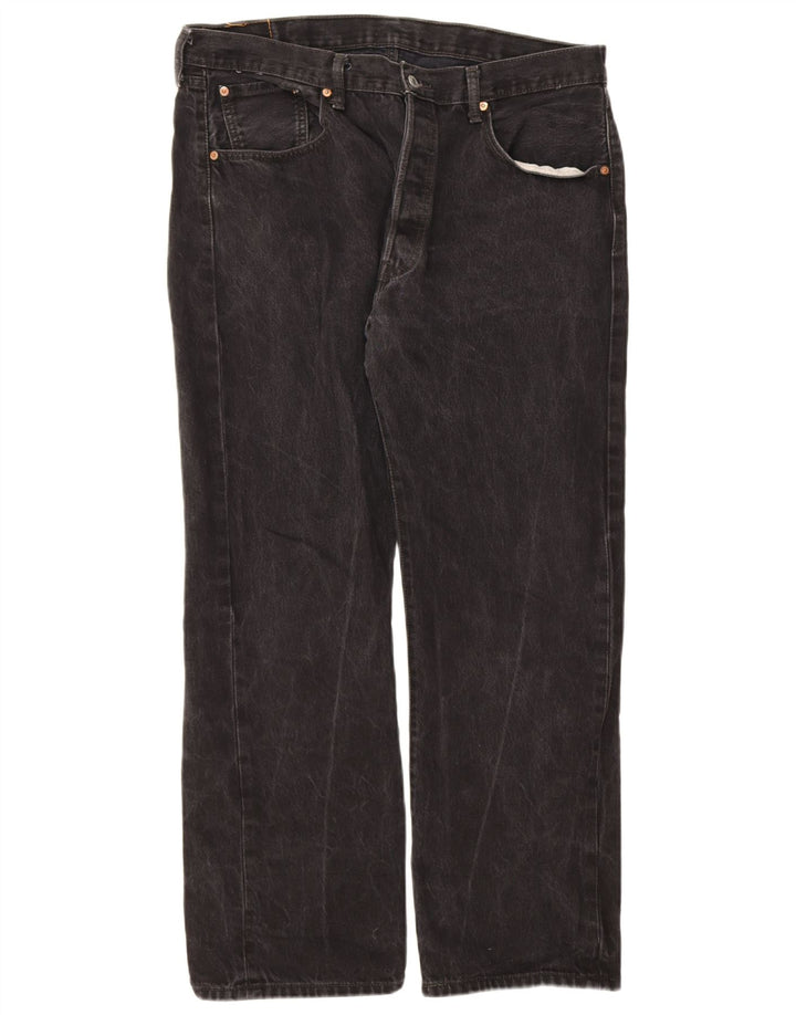 Мужские прямые джинсы Levi's 501 W38 L30, черный хлопок