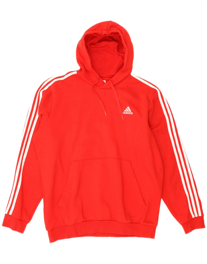 Мужская толстовка с капюшоном Adidas XL, красный полиэстер