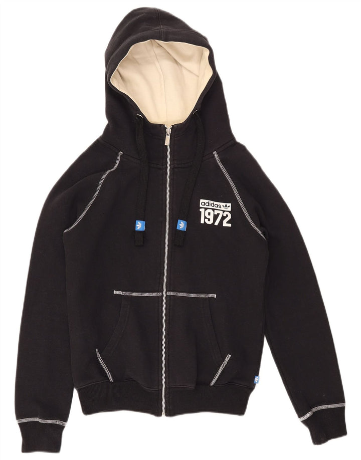 Женский джемпер с капюшоном ADIDAS UK 10, маленький, черный, хлопок