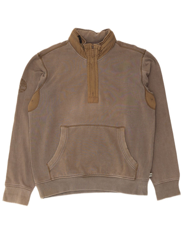 Мужской джемпер с капюшоном на молнии Timberland XL, коричневый хлопок