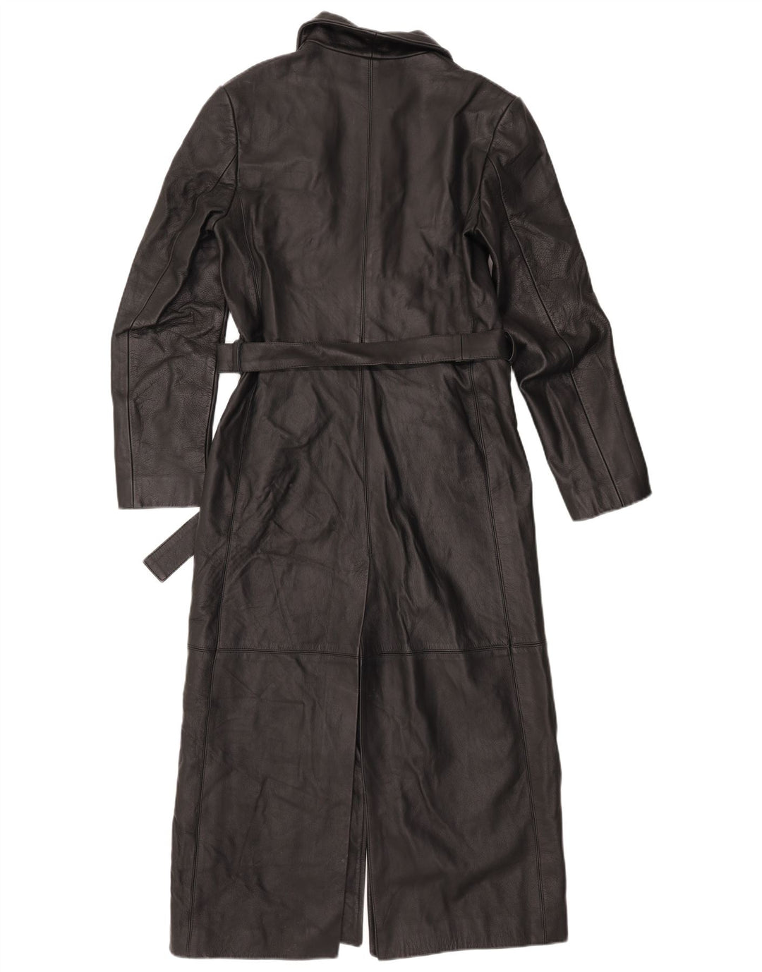 Женское кожаное пальто VINTAGE UK 10 маленькое черное