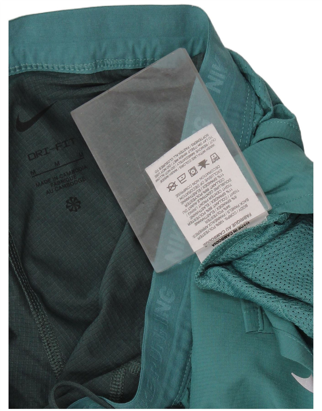 Женские спортивные шорты NIKE Dri Fit с графическим рисунком UK 14, средний зеленый полиэстер