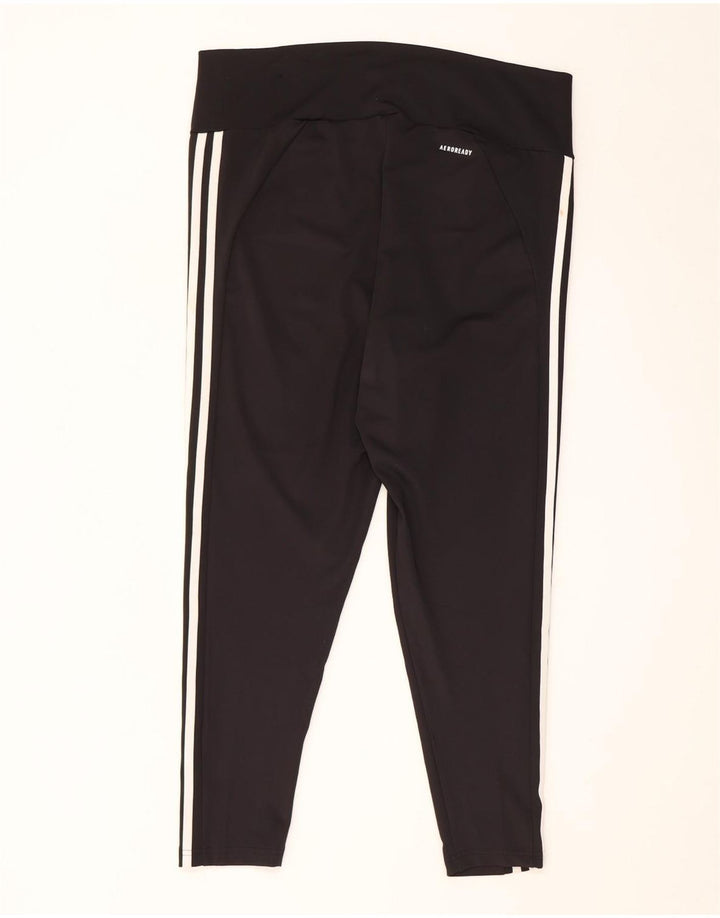 Женские укороченные леггинсы Adidas UK 20/22 XL, черный полиэстер