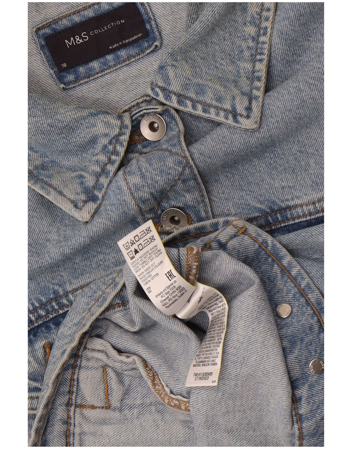 Женская джинсовая куртка Marks & Spencer UK 18 XL, синяя, хлопок