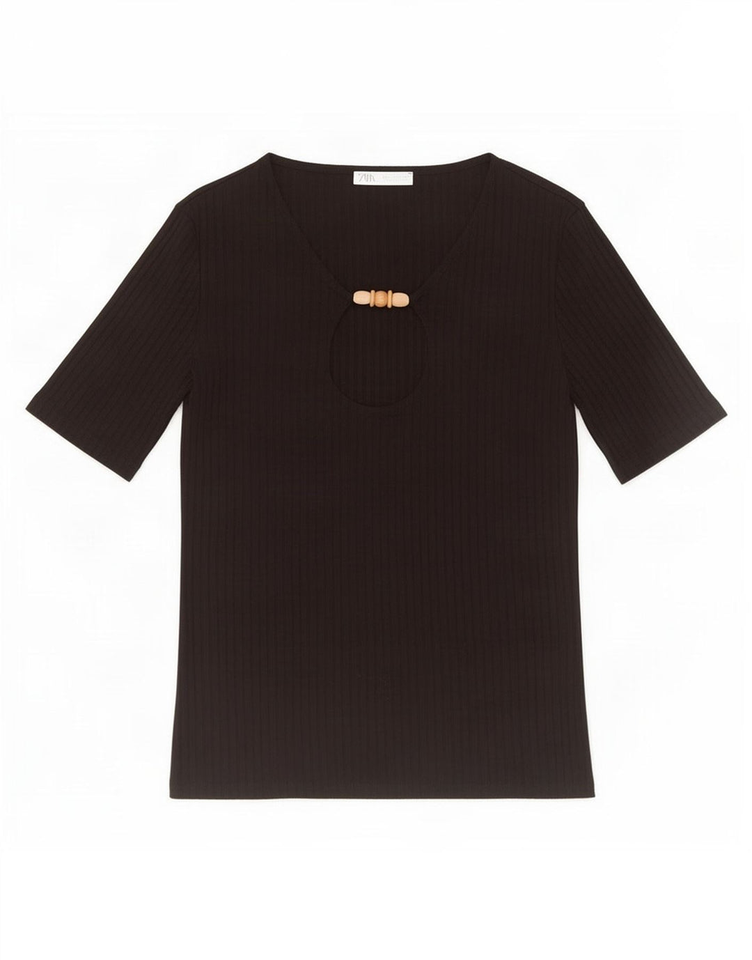 Женская блузка Zara Top UK 10, маленькая, черная, вискоза