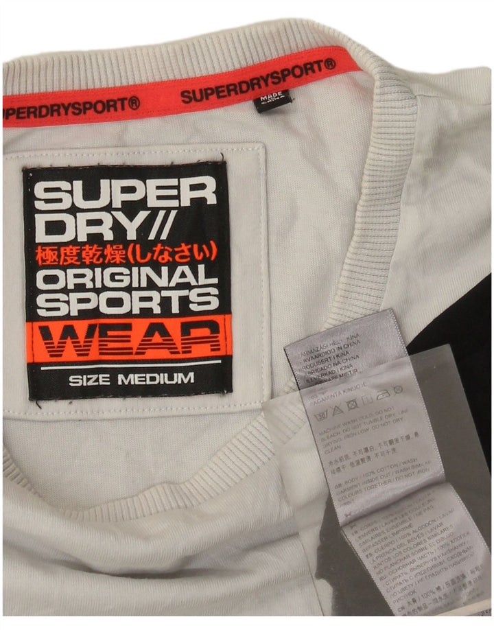 Мужская футболка Superdry с графическим рисунком, средний черный, хлопок с цветными блоками