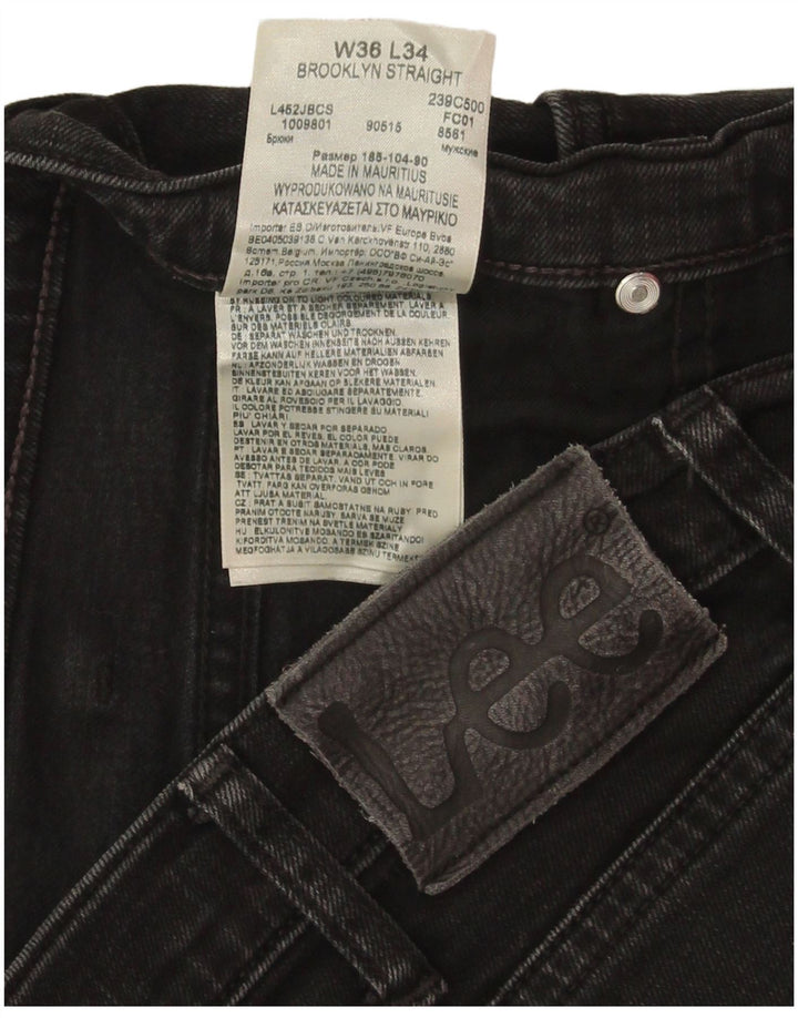 Женские прямые джинсы Lee Brooklyn W36 L34, черный хлопок