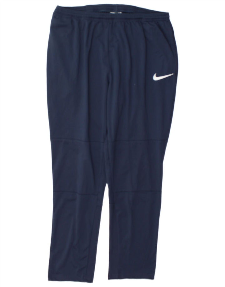 Мужские спортивные брюки Nike Dri Fit XL темно-синие из полиэстера