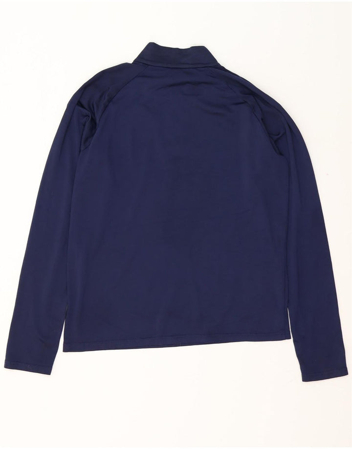 Мужской пуловер с воротником на молнии PUMA, средний темно-синий