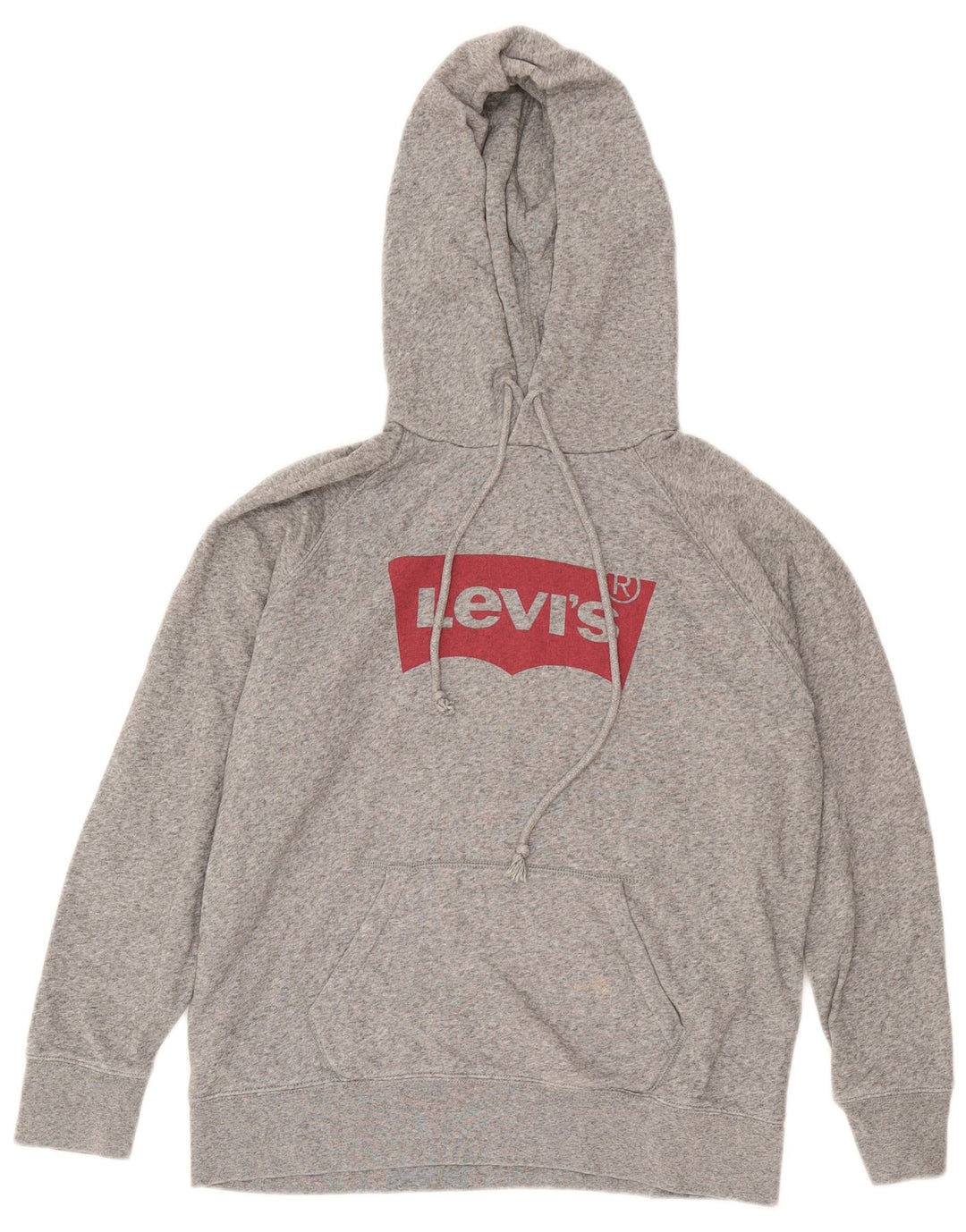 Мужской джемпер с капюшоном Levi's серого цвета в крапинку, хлопок