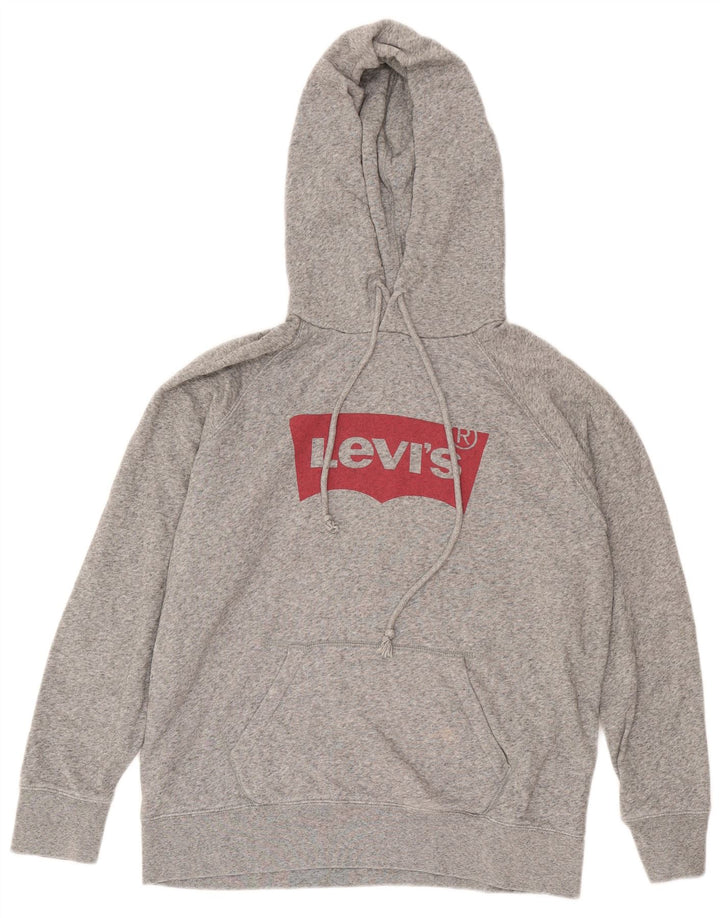Мужской джемпер с капюшоном Levi's серого цвета в крапинку, хлопок