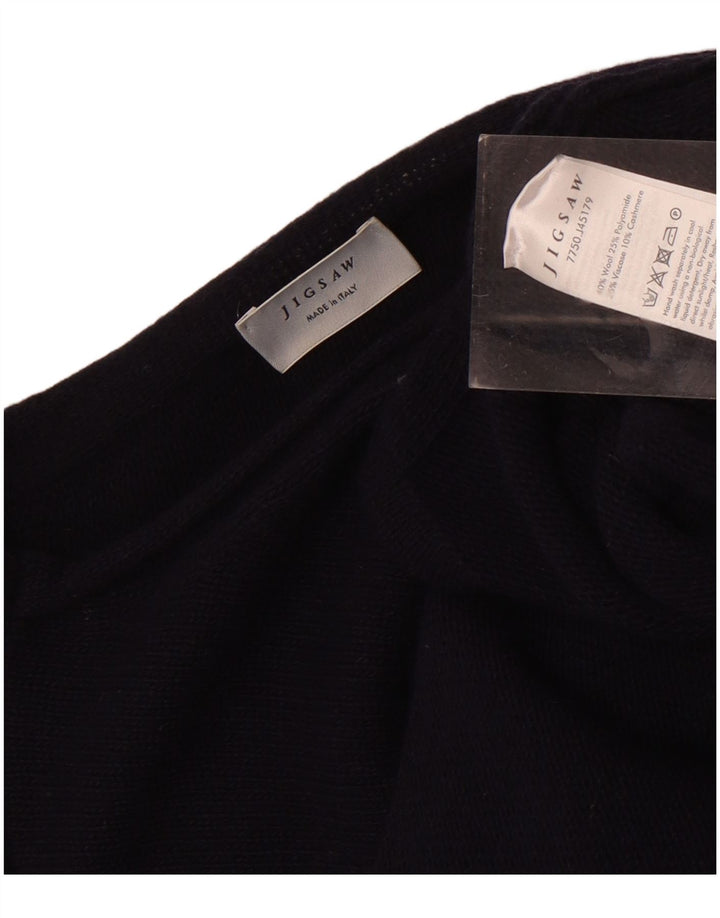 Женский джемпер-пончо Jigsaw, один размер, темно-синий, шерсть