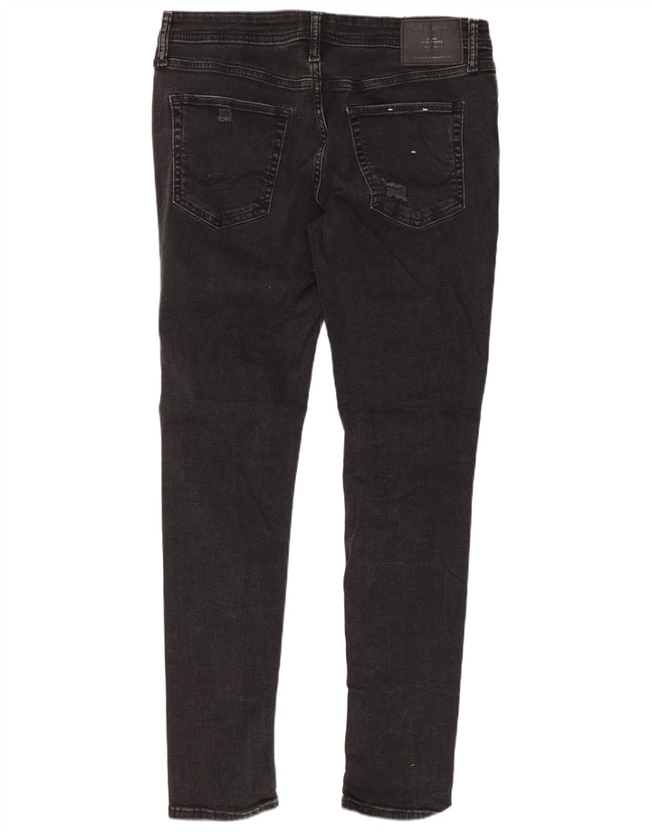 Мужские потертые узкие джинсы Jack & Jones W34 L32, черный хлопок