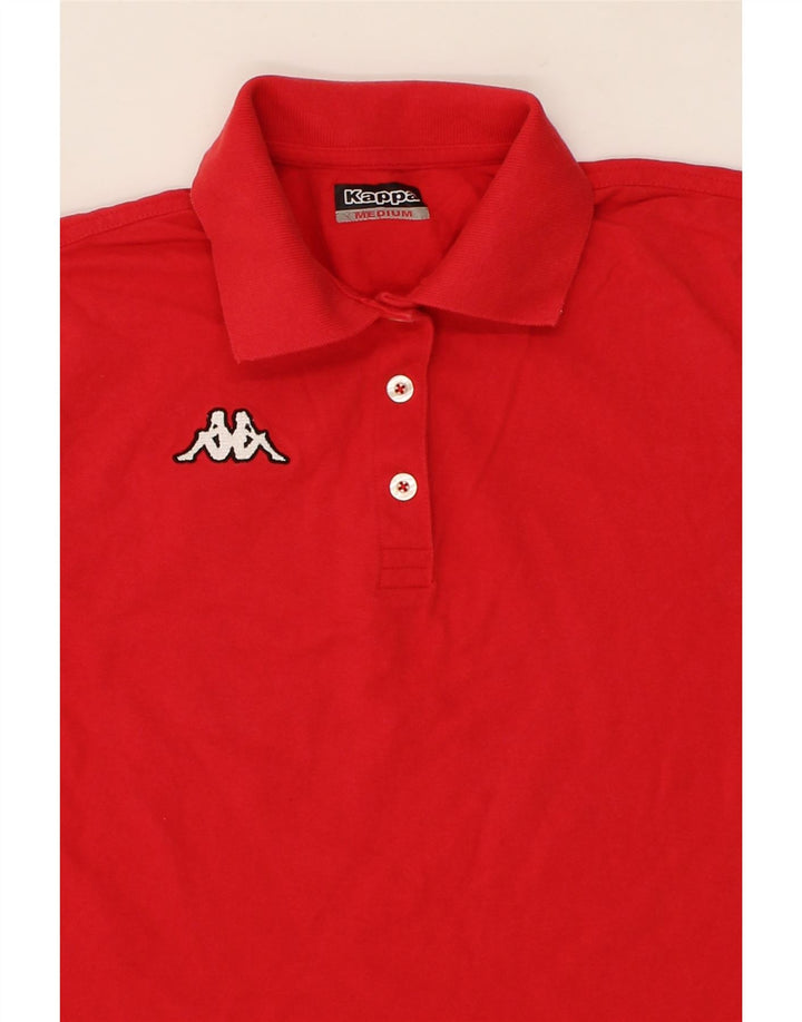 KAPPA Womens Polo Shirt UK 12 Medium Red Cotton Vintage Kappa and Second-Hand Kappa from Messina Hembry 