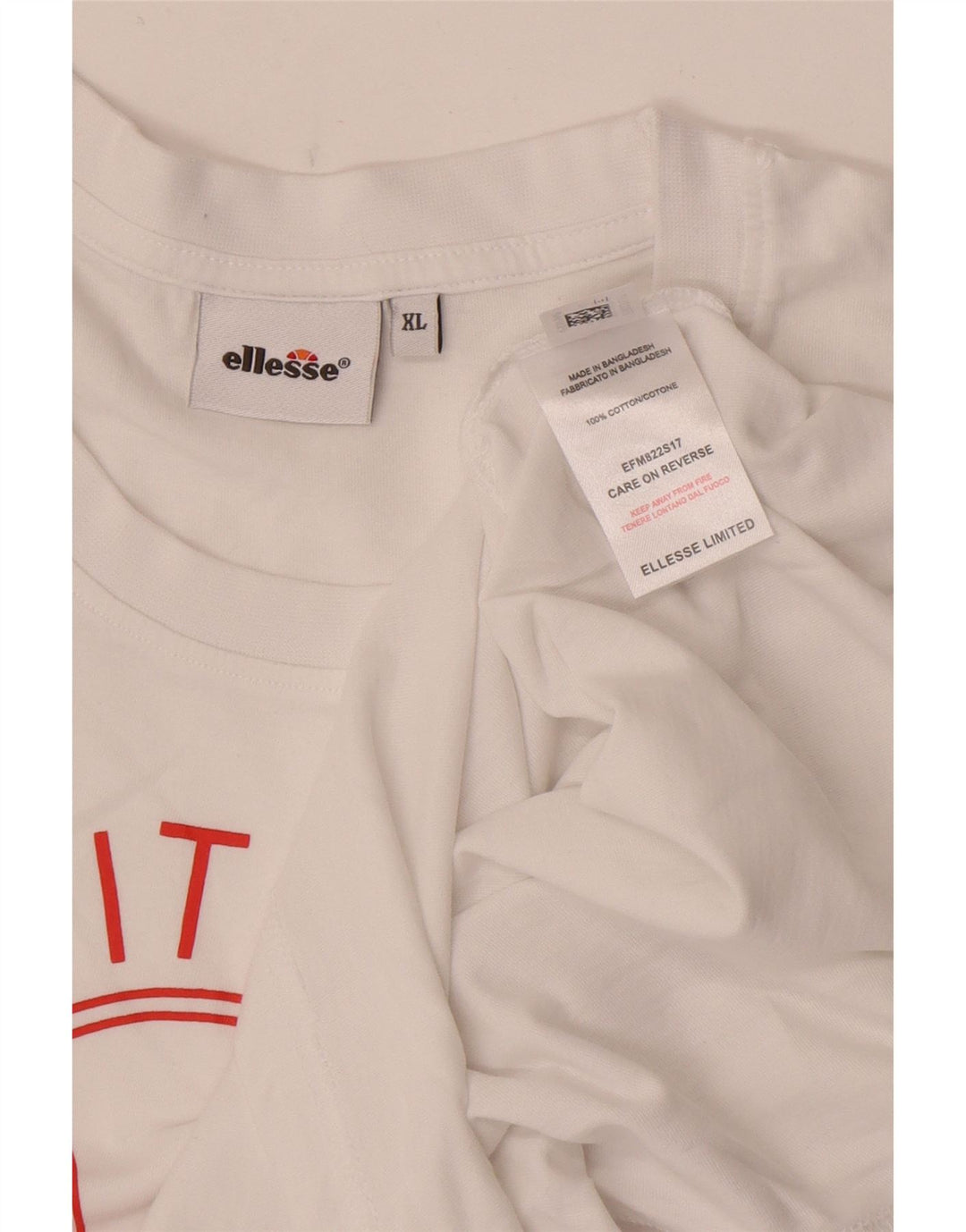 ELLESSE Мужской жилет с рисунком XL, белый хлопок