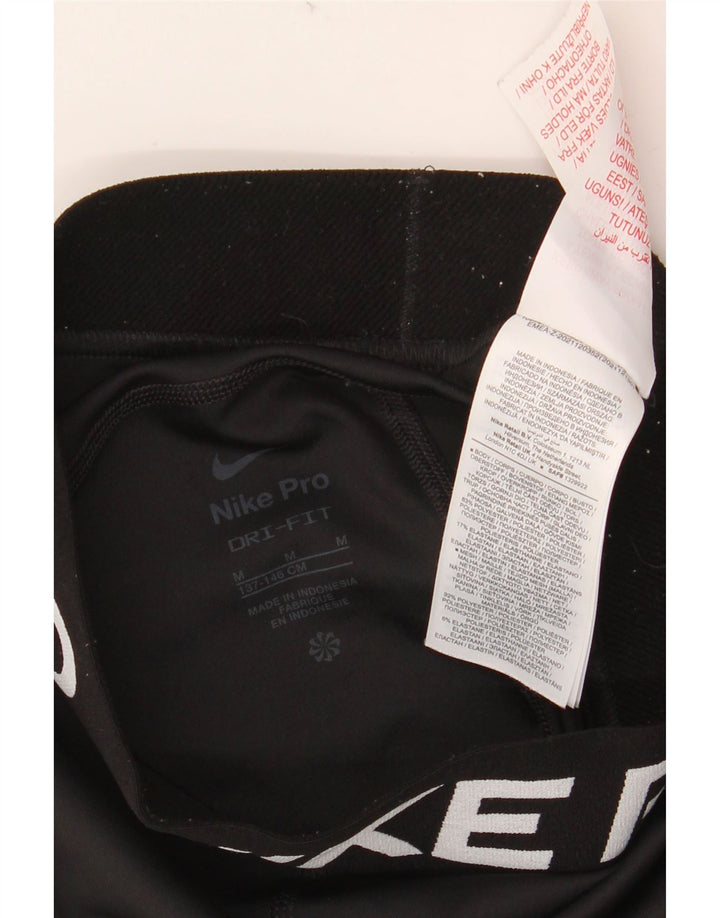 Леггинсы NIKE для девочек Dri Fit с рисунком, 10–11 лет, средний черный, полиэстер