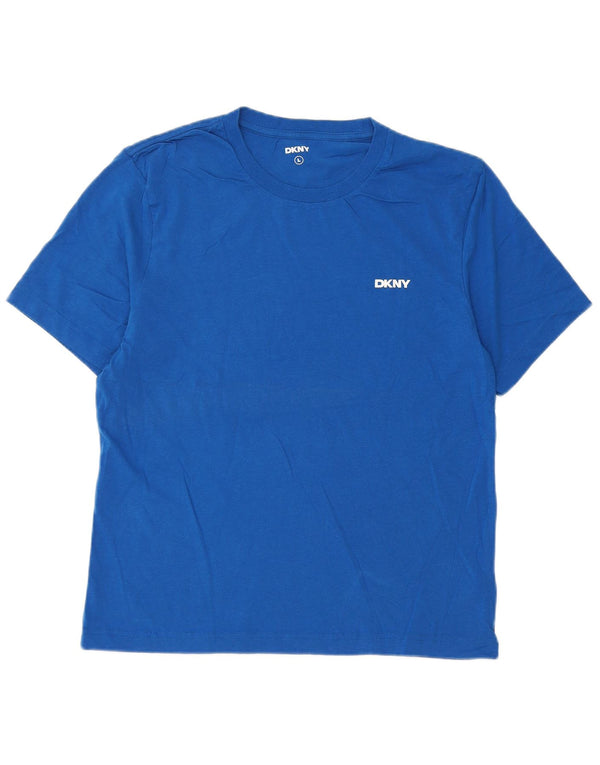 Женская футболка Dkny Top UK 14, большой синий хлопок