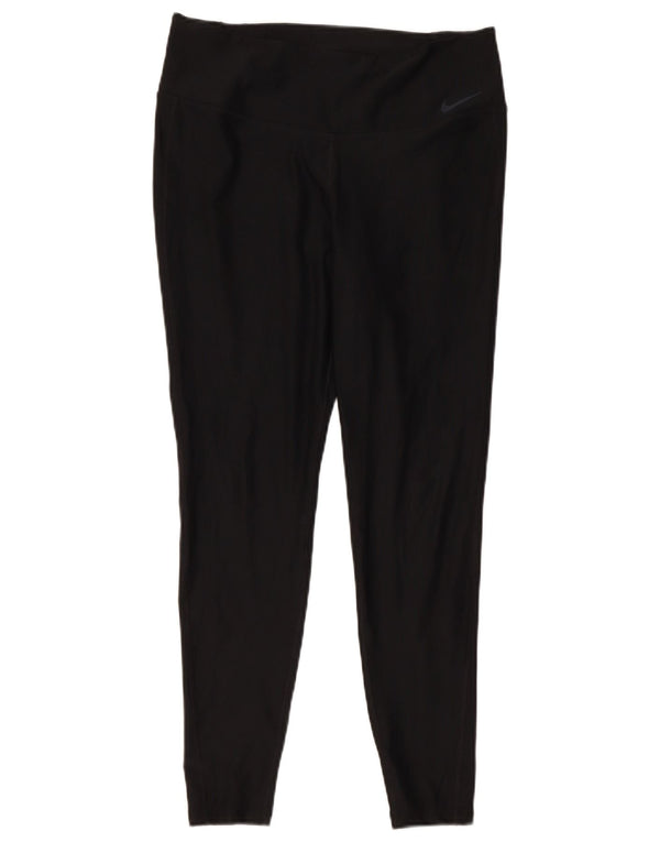 Женские леггинсы Nike Dri Fit UK 14, большие черные полиэстер