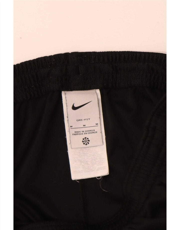 Мужские спортивные брюки Nike Dri Fit среднего размера, полиэстер с цветными блоками, средний черный