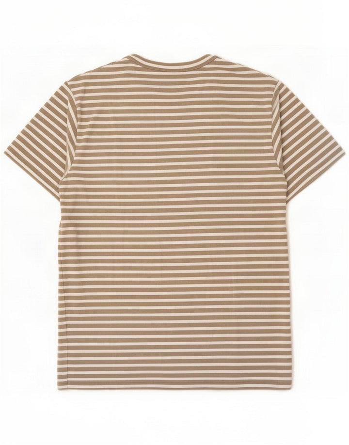 Cos Мужская футболка Top Medium Бежевая полоска из хлопка