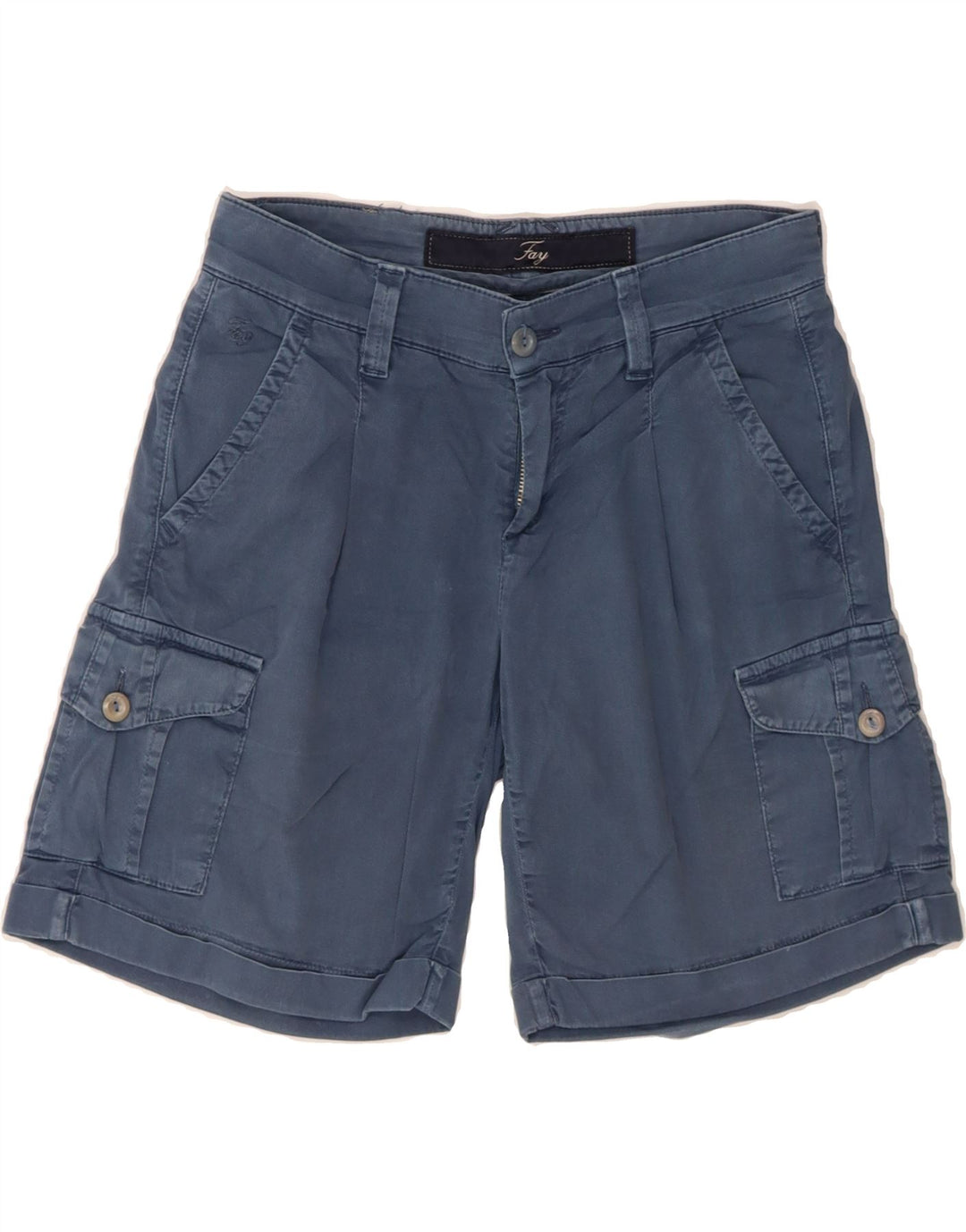 FAY Womens Cargo Shorts W28 Medium Blue Cotton Vintage Fay and Second-Hand Fay from Messina Hembry 