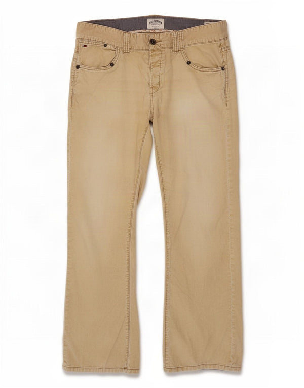 Tommy Hilfiger Женские вельветовые брюки Bootcut W34 L32 Бежевый хлопок