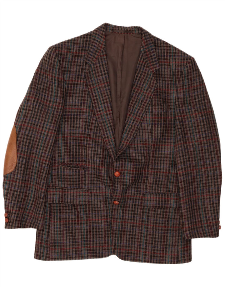 Мужской пиджак MARIO BARUTTI UK 40, большой разноцветный с узором "гусиные лапки"