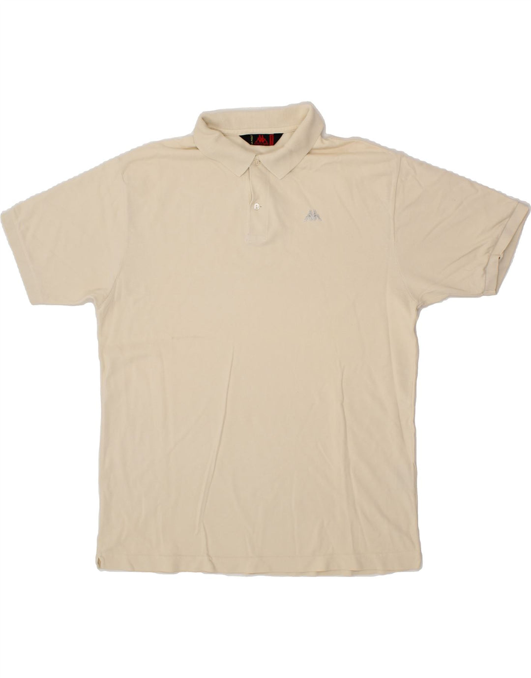 KAPPA Mens Polo Shirt XL Off White Cotton Vintage Kappa and Second-Hand Kappa from Messina Hembry 
