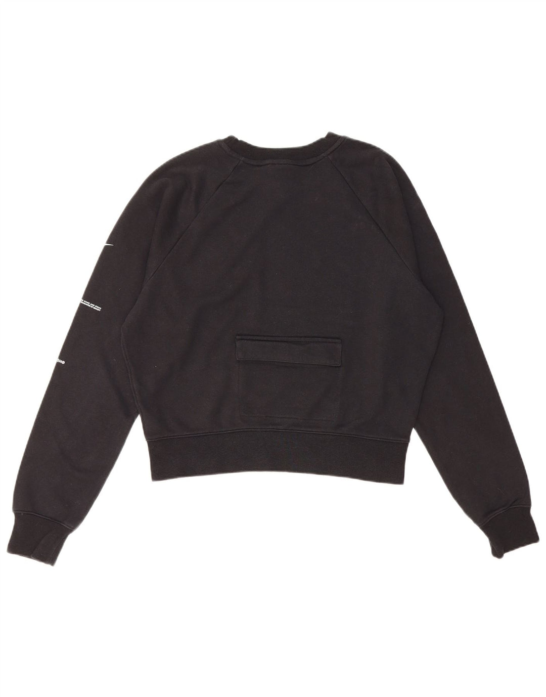 Женский укороченный свитшот большого размера Nike Swoosh UK 10, маленький черный