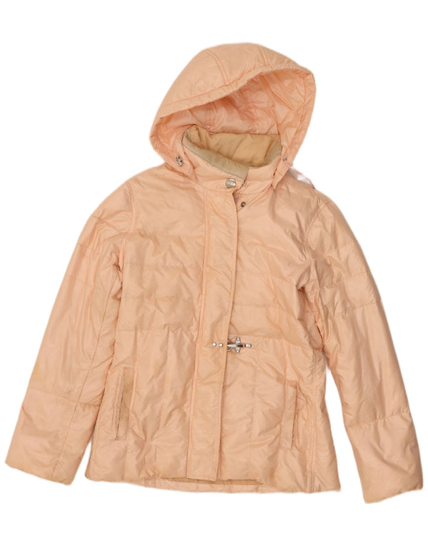 Женская стеганая куртка Fay с капюшоном UK 14, большая розовая синтетика