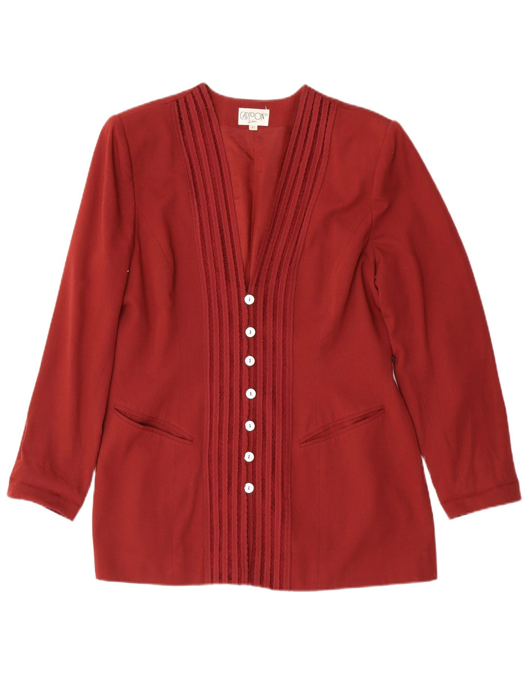 Женский пиджак на 7 пуговицах CARTOON IT 42 Средний Красный Вискоза