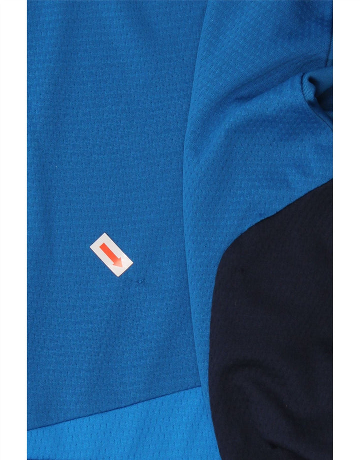 Мужская футболка Adidas Climacool Top 2XL Темно-синяя, полиэстер с цветными блоками