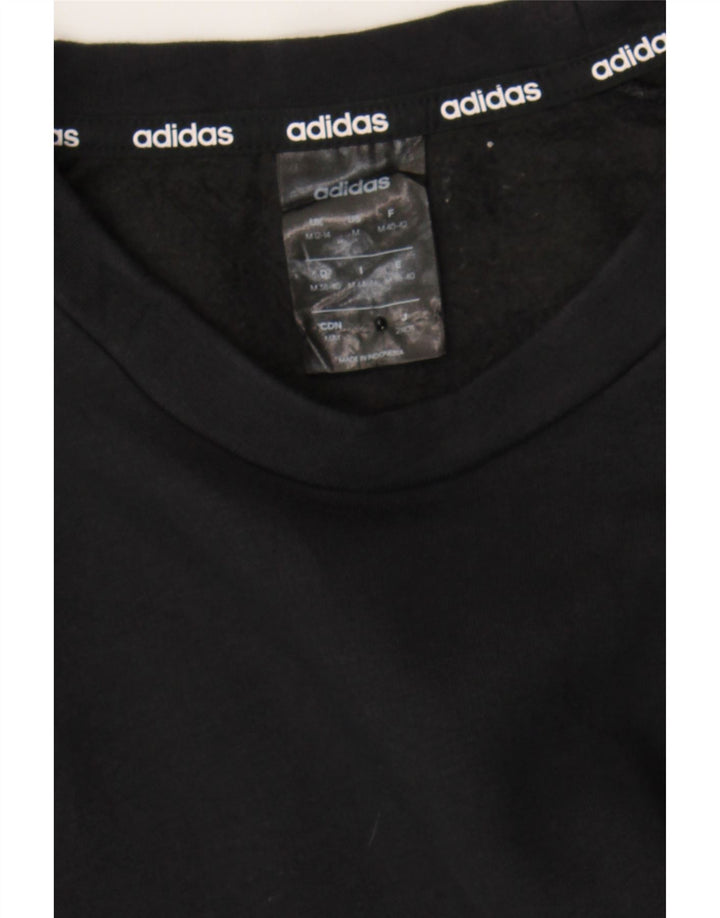 ADIDAS Mens Sweatshirt Jumper UK 12/14 Medium Black Cotton Vintage Adidas and Second-Hand Adidas from Messina Hembry 
