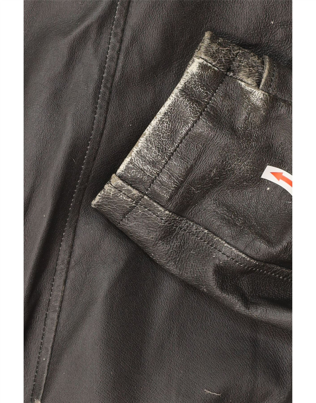 Винтажная мужская кожаная куртка в стиле милитари IT 54 2XL черная кожа