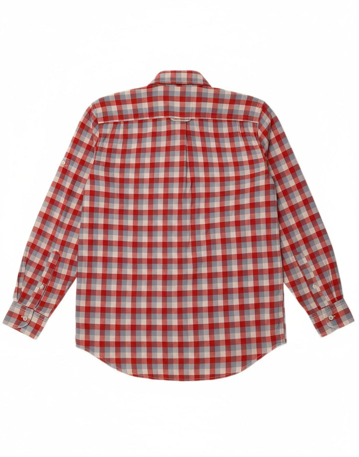 GAP Boys Shirt 10-11 Years Red Check Cotton