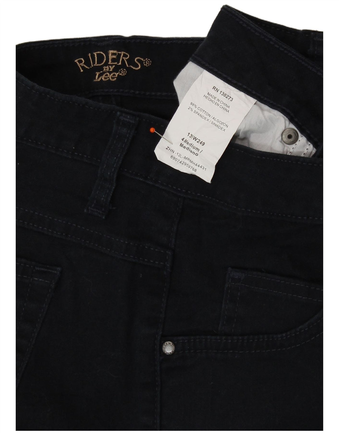 Женские джинсы-капри LEE Riders США 4, маленькие W27 L18, темно-синие, хлопковые