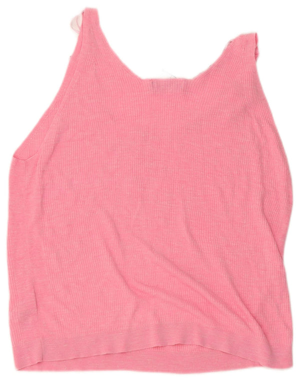 Женский укороченный жилет Marks & Spencer UK 18 XL, розовый акрил
