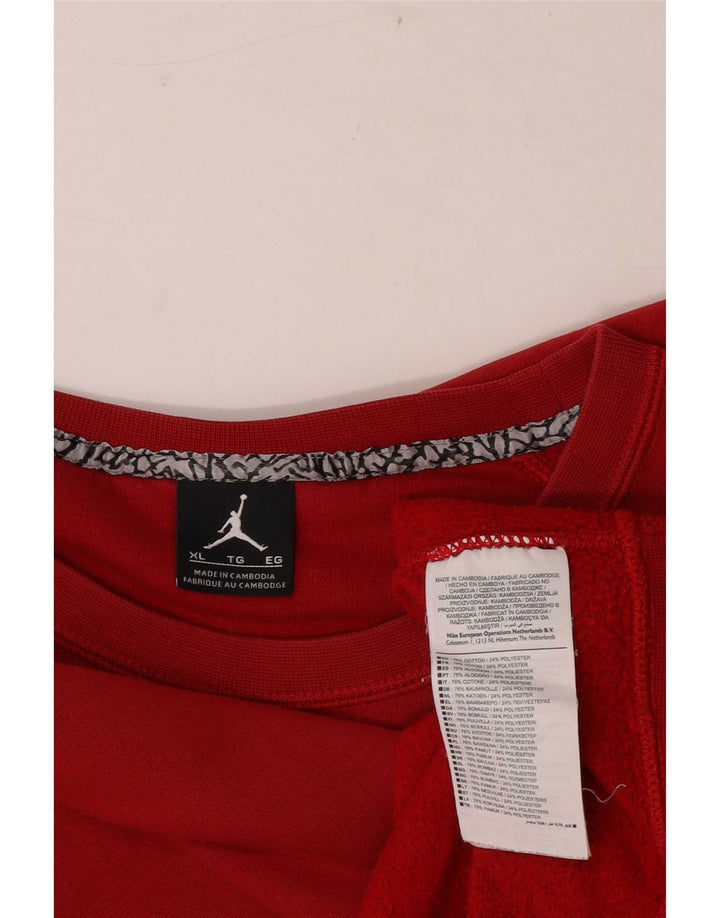 Мужской свитшот с рисунком Jordan XL, красный хлопок