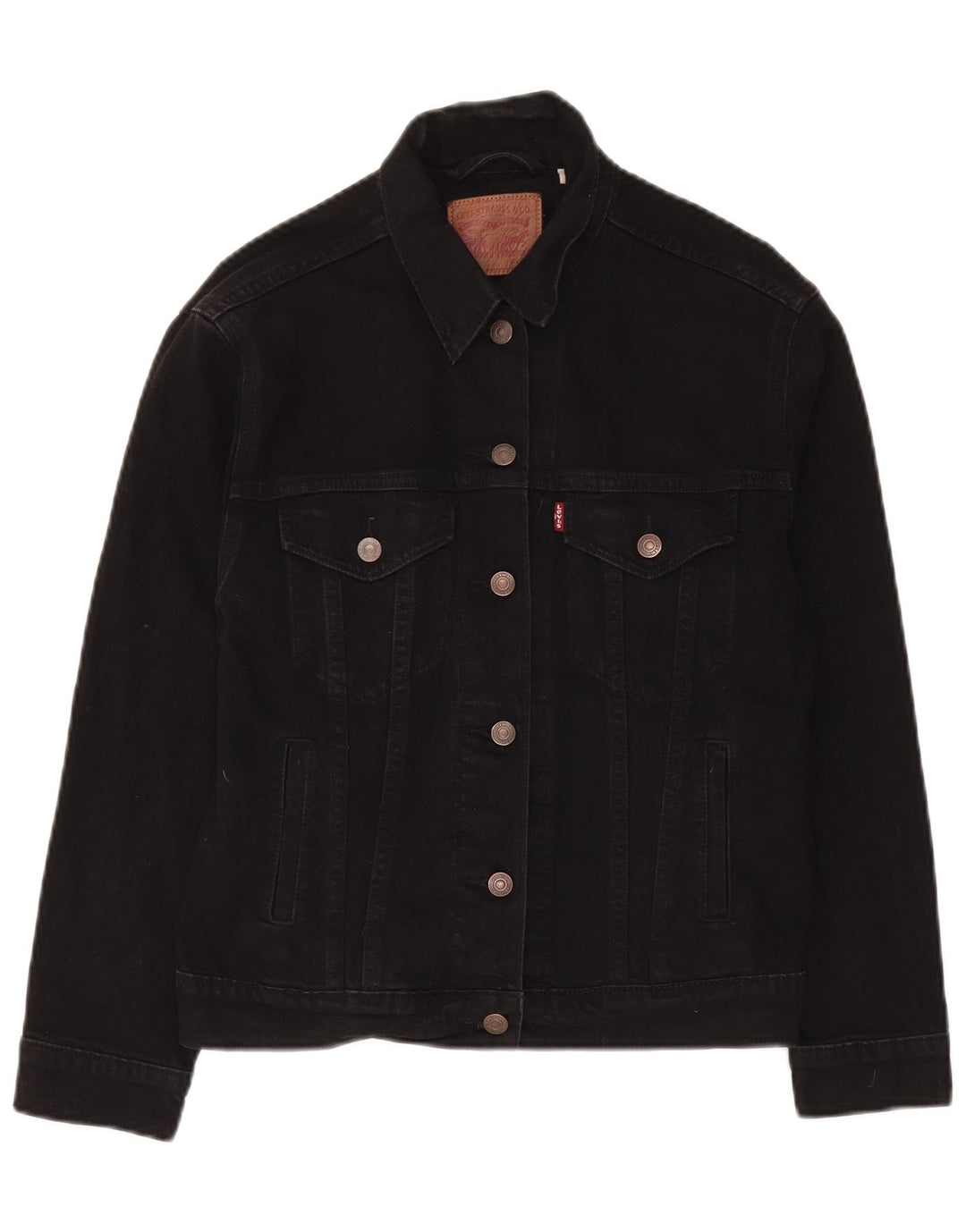 Женская джинсовая куртка Levi's UK 14, средний черный хлопок, черный